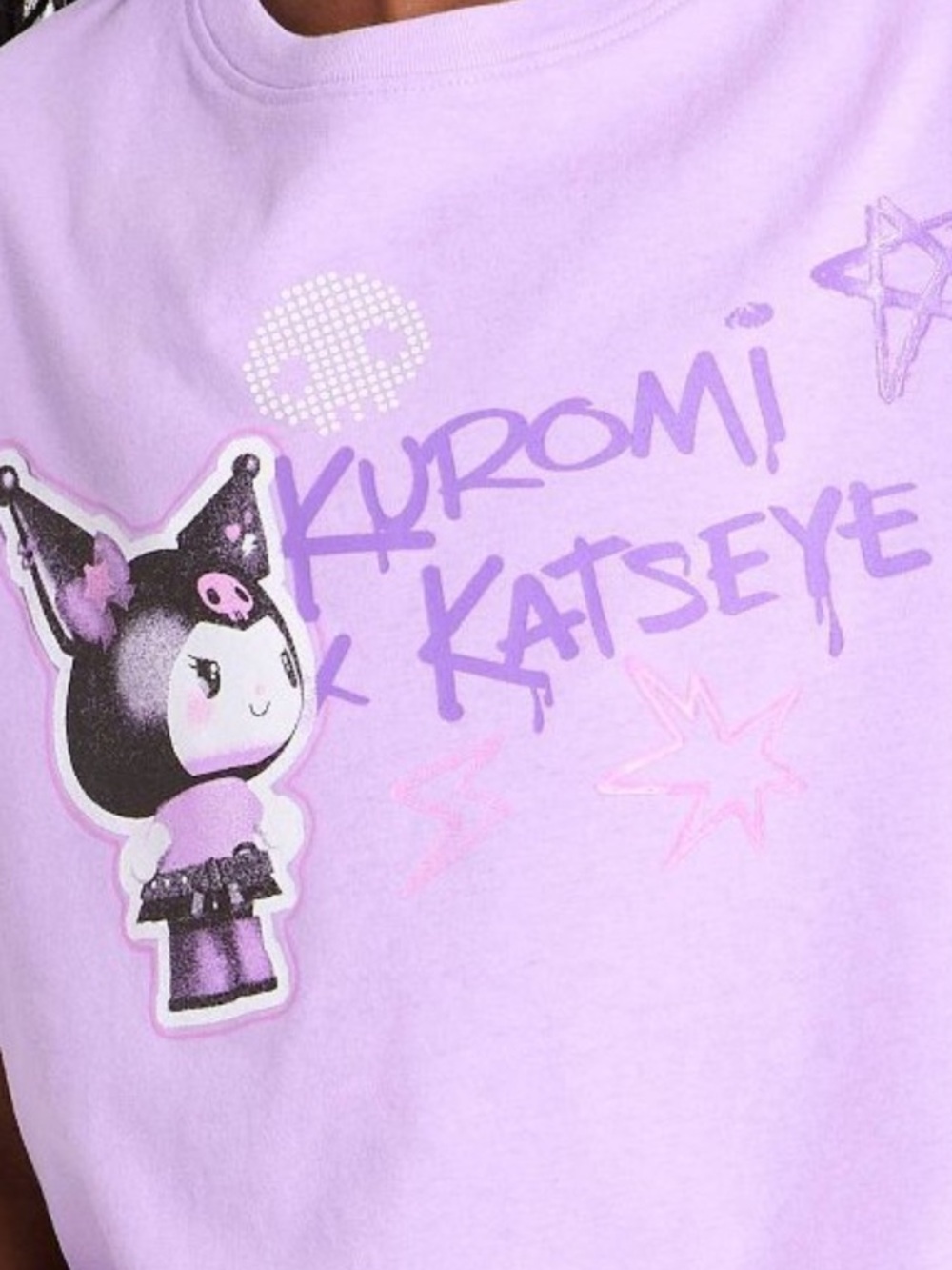 Katseye Kuromi collection purple short sleeve graphic tee - Picture 2 of 5